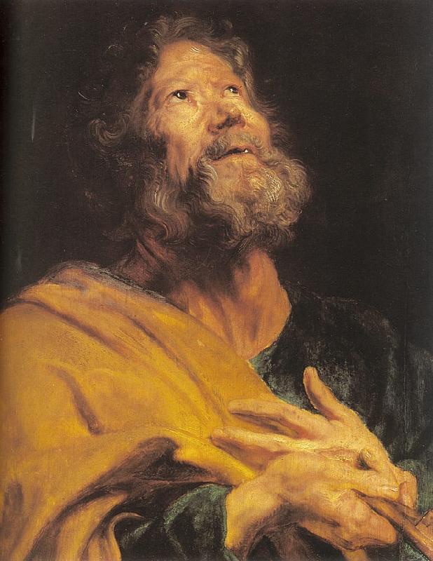 Dyck, Anthony van The Penitent Apostle Peter oil painting picture